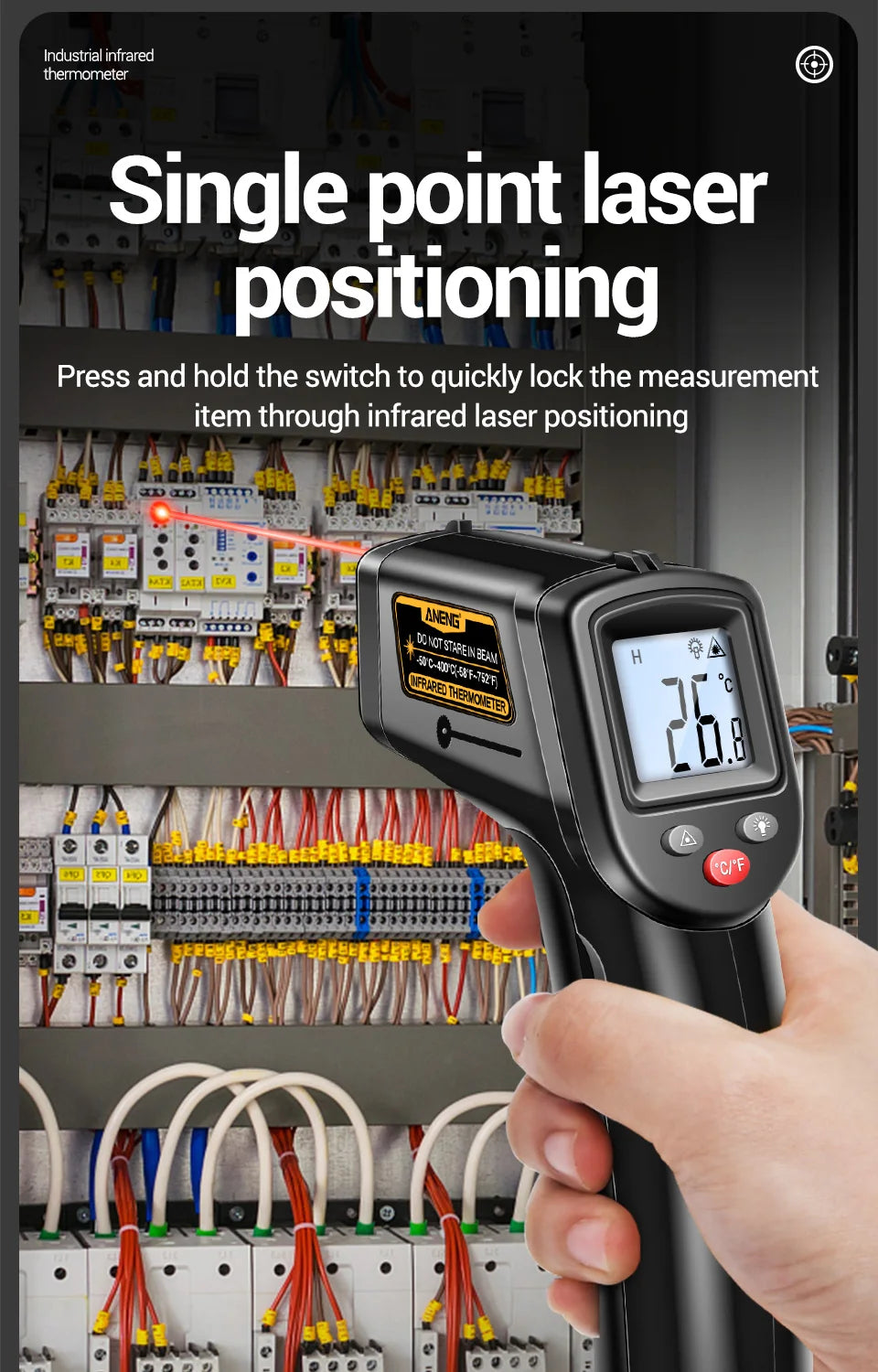 ANENG TH201 High sensitivity digital infrared measuring gun