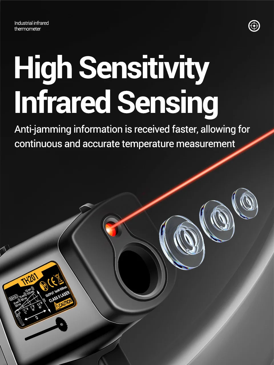 ANENG TH201 High sensitivity digital infrared measuring gun